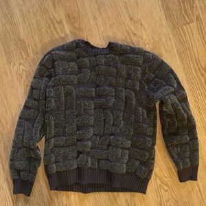 Geo print mocha sweater